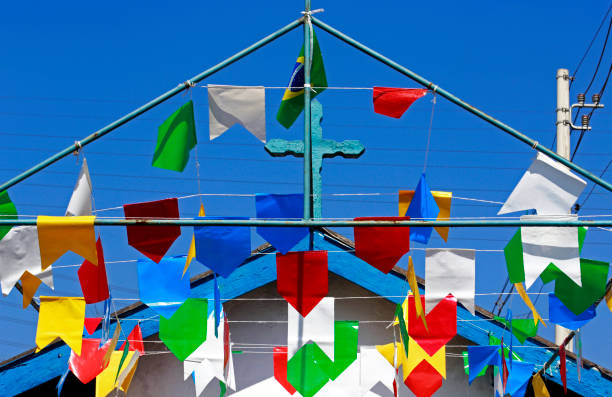 istock Typical small paper streamers of June Festivals 1361817202