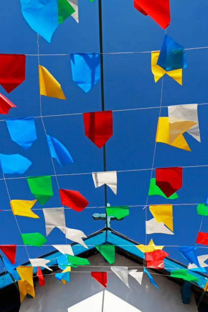 istock Typical small paper streamers of June Festivals 1361817213