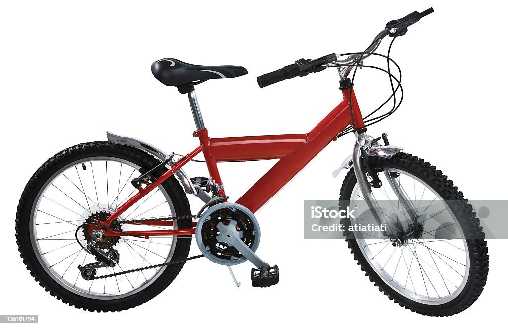 Bicicleta isolado com caminho - Royalty-free Andar de Bicicleta de Montanha Foto de stock