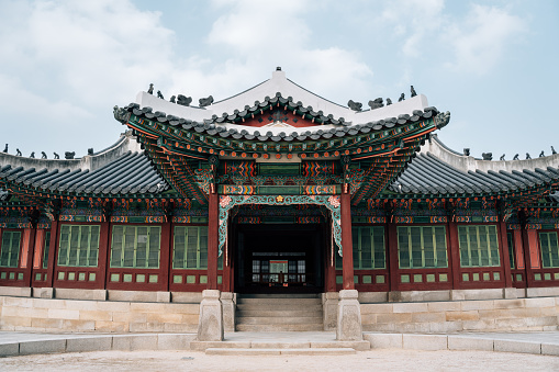 Changdeokgung Palace traditional architecture in Seoul, Korea