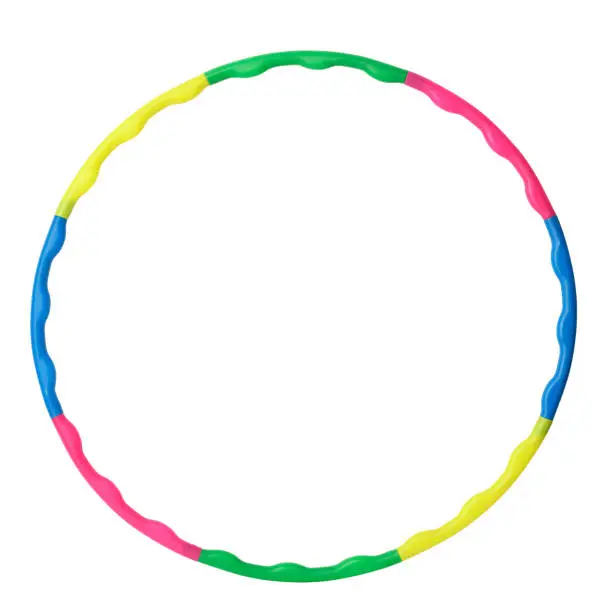 Colorful hula hoop isolated on white with clipping path.