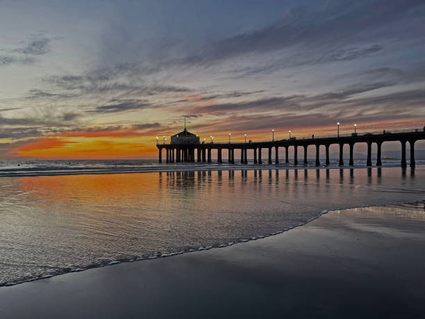istock Sunset at Manhattan Beach Pier 1361830591