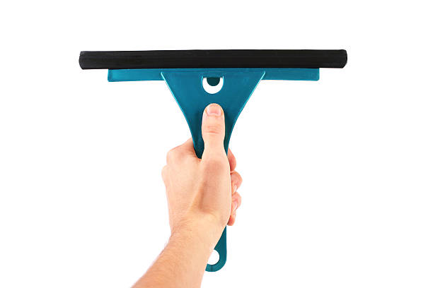 Hand With Window Cleaning Tool Stock Photo - Download Image Now - Squeegee,  Window Washer, White Background - iStock