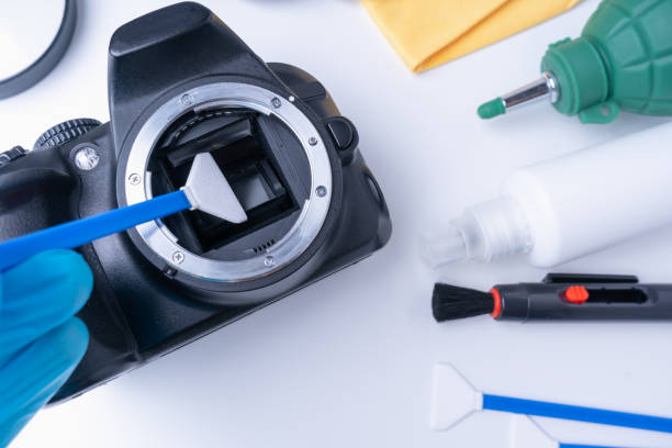 istock The process of cleaning the camera matrix 1361842862