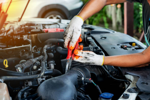 istock Car inspection and repair technician 1361852636