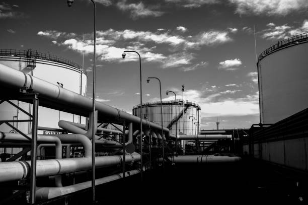 Oil and gas pipeline stock photo