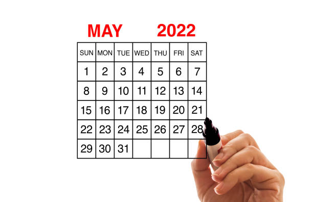 istock 2022 calendar May on white background 1361857817