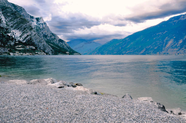 istock Rocky mountain shore of Lake Garda 1361858059
