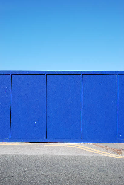 istock Urban background UK - Blue wood wall 136185898