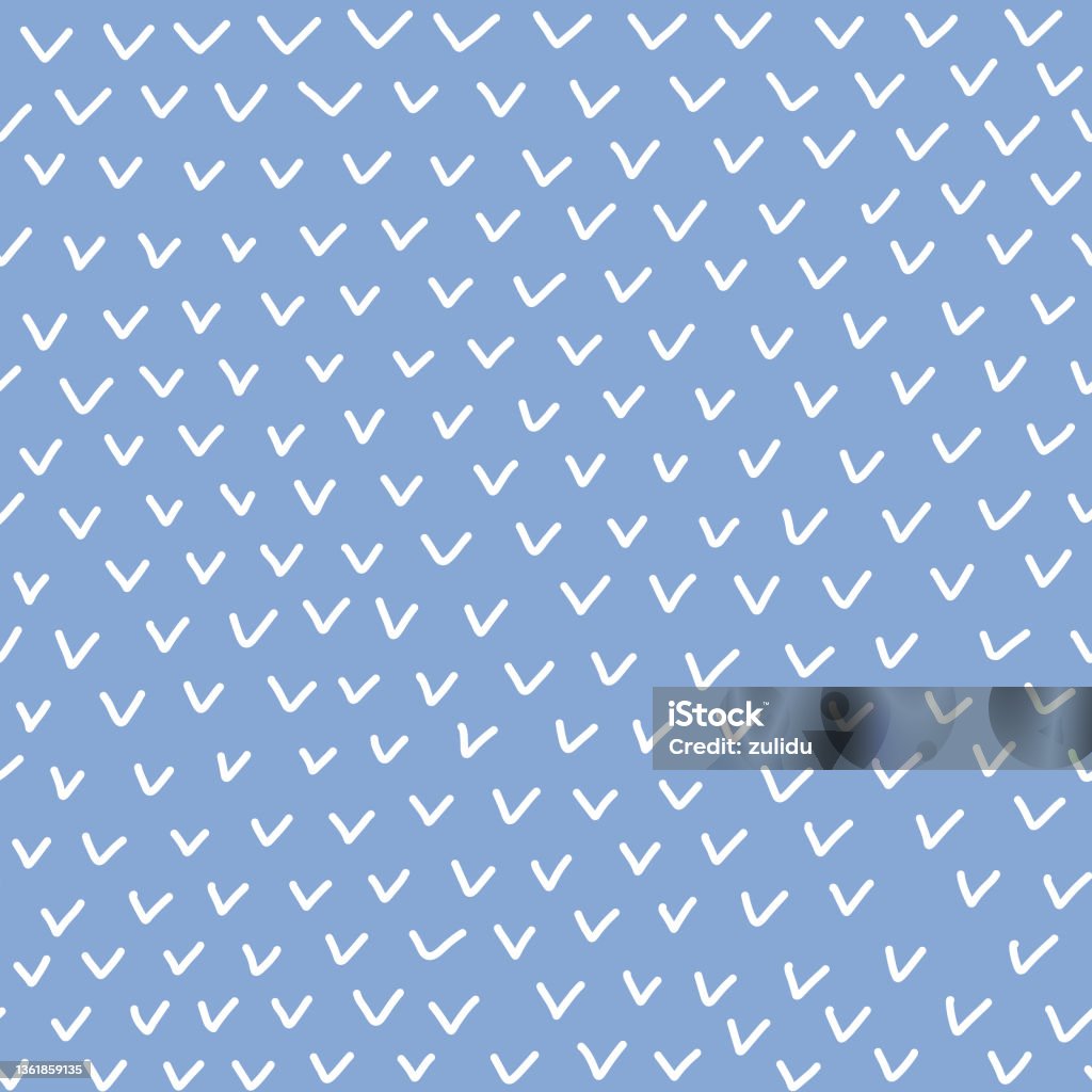 Seamless Simple Pattern With Check Marks Doodle Vector Illustration For ...
