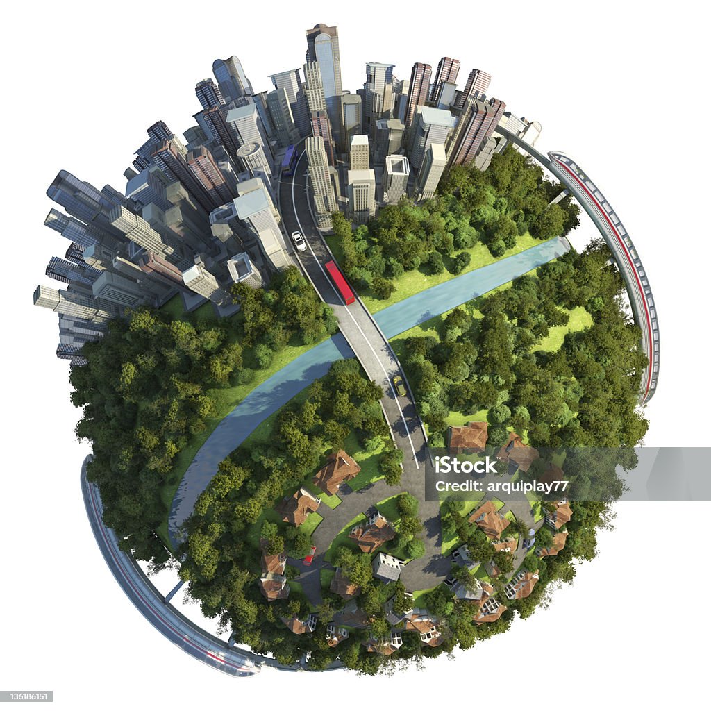 Zone e città globo concetto - Foto stock royalty-free di Globo terrestre