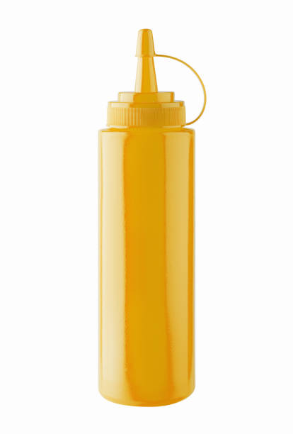 istock Yellow plastic bottle of mustard isolated 1361862728