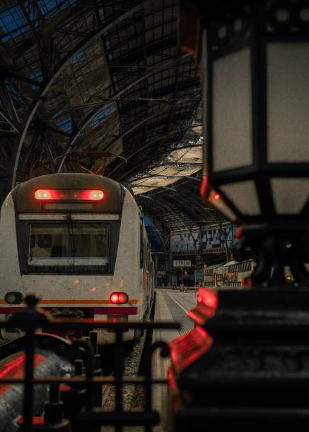 istock Nostalgic train departure from a Bacerlonas railway station 1361866366