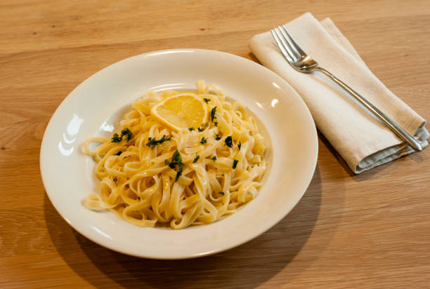 istock Lemon Pasta or Tagliatelle al Limone 1361867234