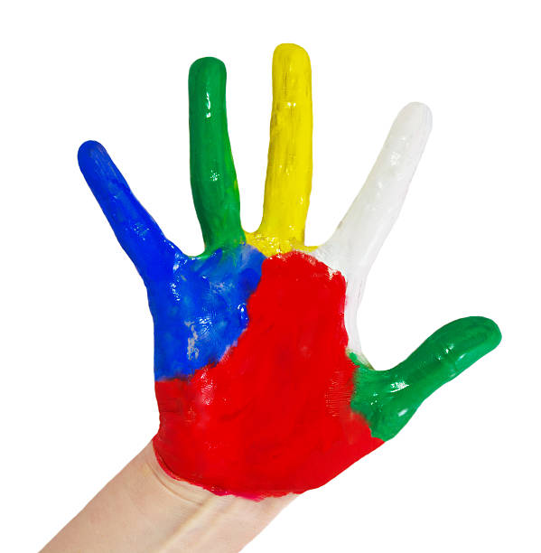 istock Hand painted in colorful paints 136187061