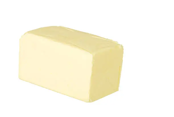 isolated pound of butter on white background