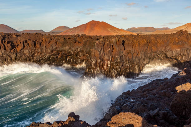 istock Los Hervideros, coastline with huge waves in Lanzarote 1361876033