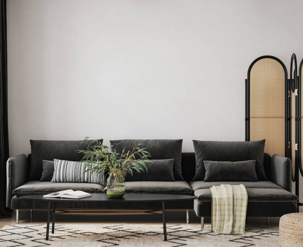 istock Minimalist modern living room interior background 1361882875