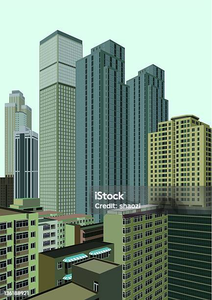 건물 City 고층 건물에 대한 스톡 벡터 아트 및 기타 이미지 - 고층 건물, 일러스트레이션, 0명