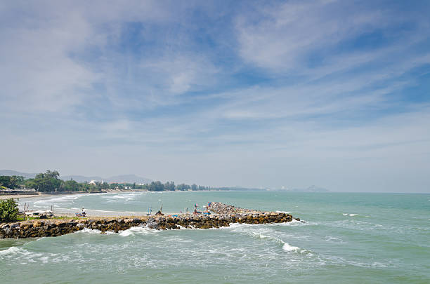 istock Stone pier with windy day, Hua Hin Thailand 136189060