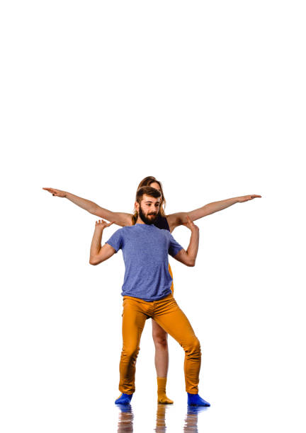 istock Portrait of a young dancing friends 1361896407