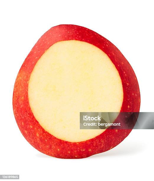 Red Apple Slice Stock Photo - Download Image Now - Apple - Fruit, Bright, Circle