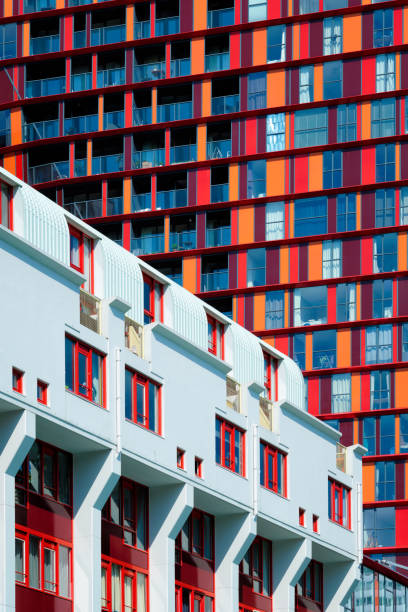 istock Modern residential building facade with windows and balconies. Rotterdam 1361906357