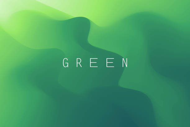 пейзаж с зелеными горами. гористая местность. абстрактная природа фона. - green background stock illustrations