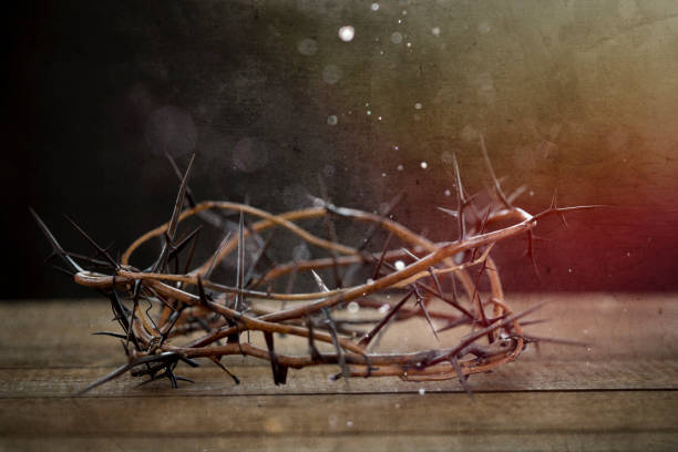 istock Crown of Thorns on a Black Background 1361908949