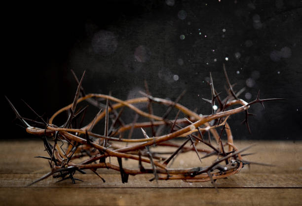 istock Crown of Thorns on a Black Background 1361908975