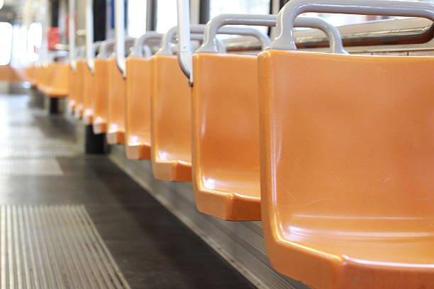 istock Seats of modern italian cable car 136191167