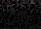 istock Abstract background with black gradient triangles 1361912856