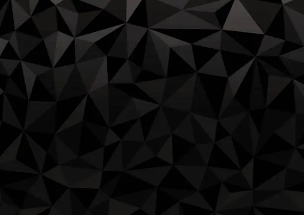 Vector illustration of Abstract background with black gradient triangles