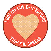 istock Covid-19 Vaccination Badge With An Adhesive Bandage.  On A Transparent Background 1361914199