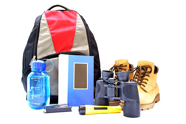 istock Packing a bag : Hiking, bird watching, traveling time (set2) 136191488