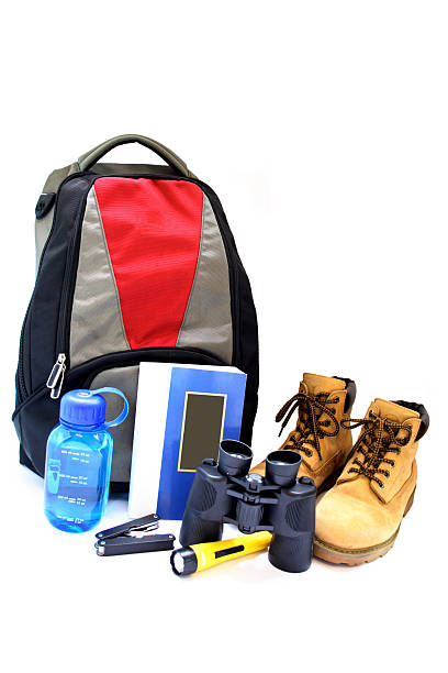 istock Packing a bag : Hiking, bird watching, traveling time (set1) 136191512