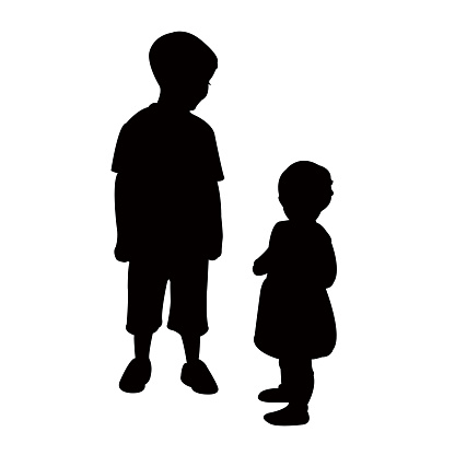 children body silhouette vector