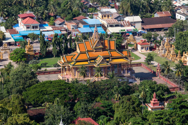 istock Temple, aerial view at Battambang 1361921864
