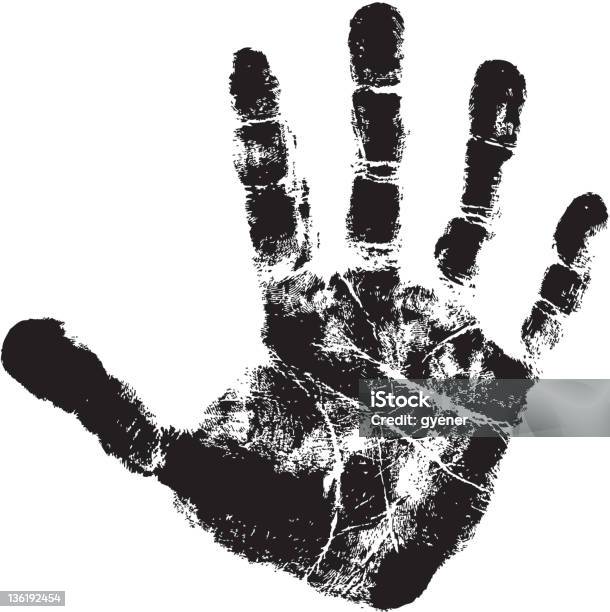 Vetores de Marca Da Mão e mais imagens de Impressão Digital - Impressão Digital, Marca da mão, Anti-higiênico