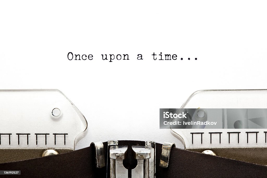 Once Upon a Time Once upon a time... written on an old typewriter Close-up Stock Photo