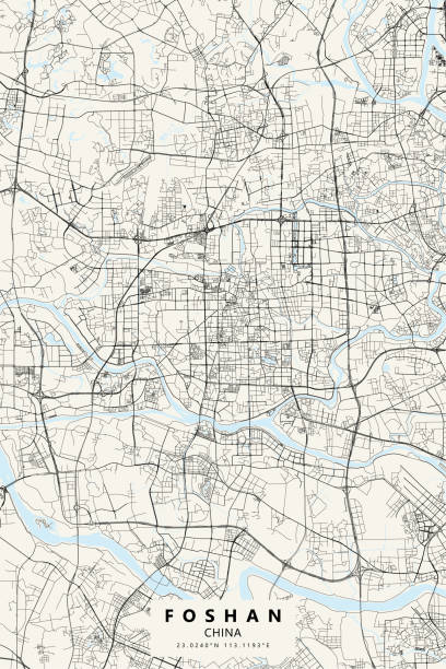 Foshan China Vector Map Stock Download Image Now Foshan China Vector Map 