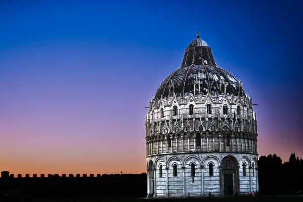 Baptistery of San Giovanni at sunset