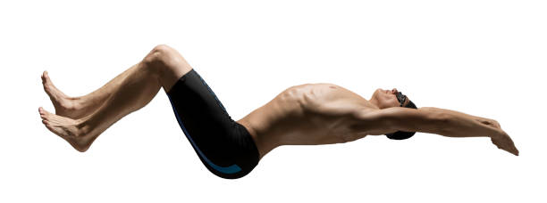 istock Man sport swimmer isolated 1361929986