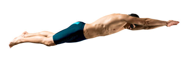 istock Man sport swimmer isolated 1361929993