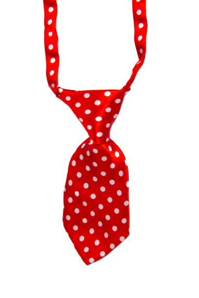 istock Red tie in dots elegant isolated on the white background 1361932387
