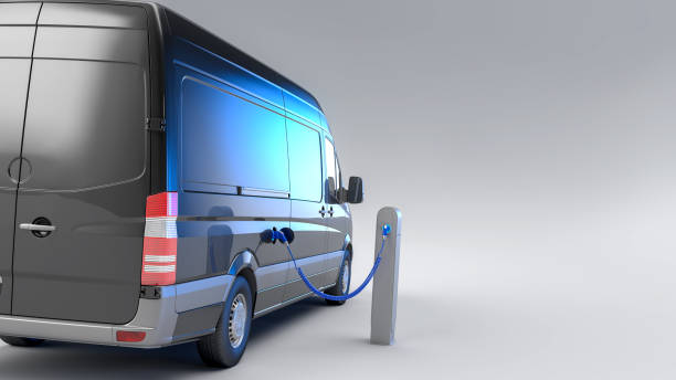 istock Electric van at charging station gray 1361932449