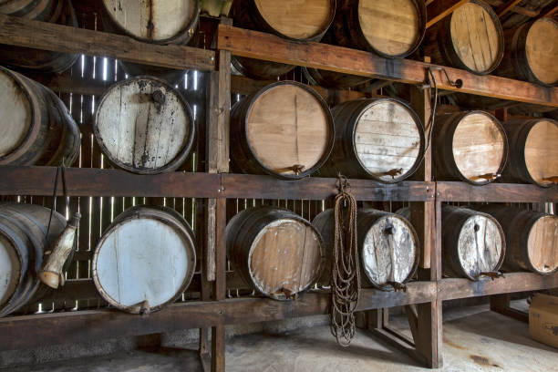 istock Sugarcane liquor, or cachaca, resting in cask 1361941220