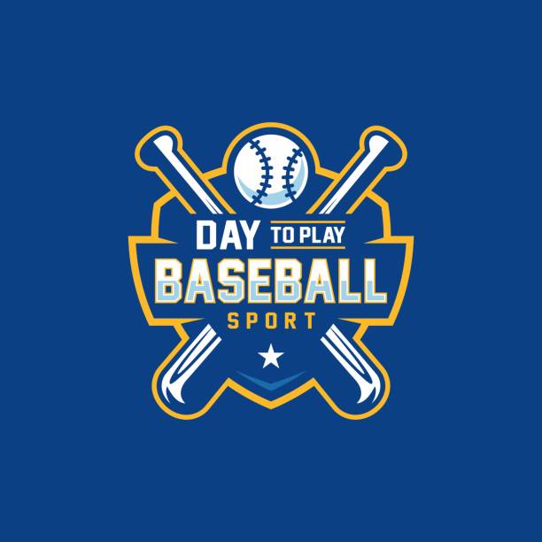 современный профессиональный бейсбольный шаблон иконки иконки для бейсбольного клуба, бейсбольного турнира - baseballs stock illustrations