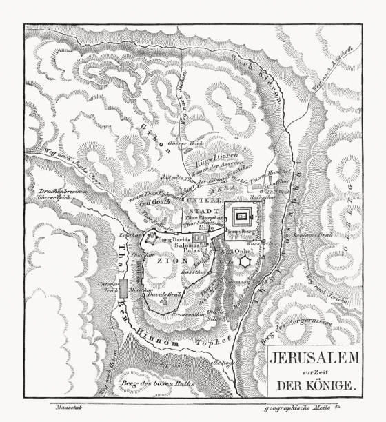 istock Jerusalem at the time of the kings, woodcut, published 1862 1361952694