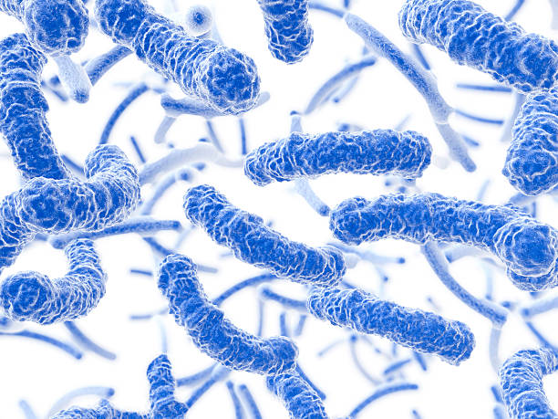 Bacteria flowing stock photo